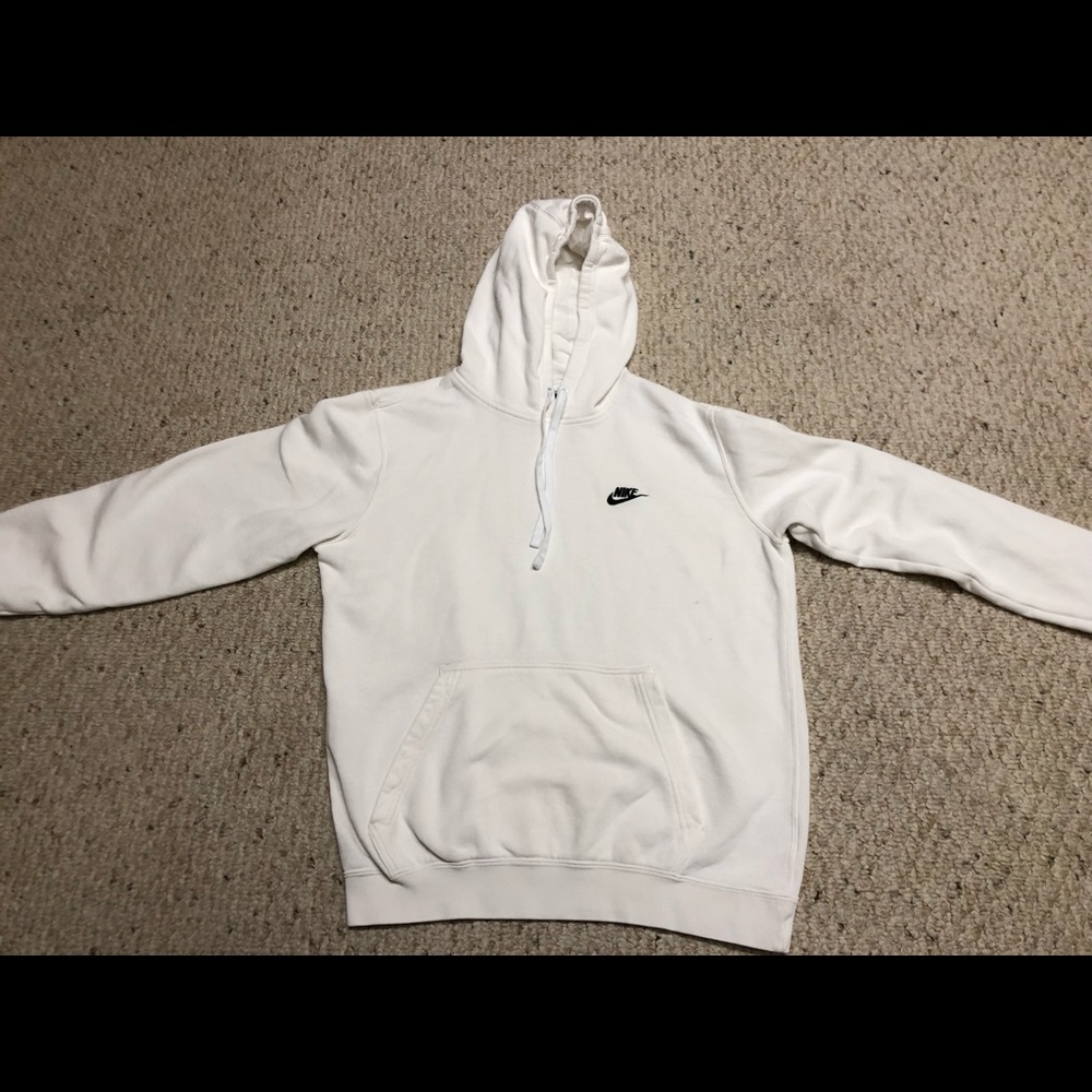 Nike Sportswear Club White Fleece Pullover Hoodie